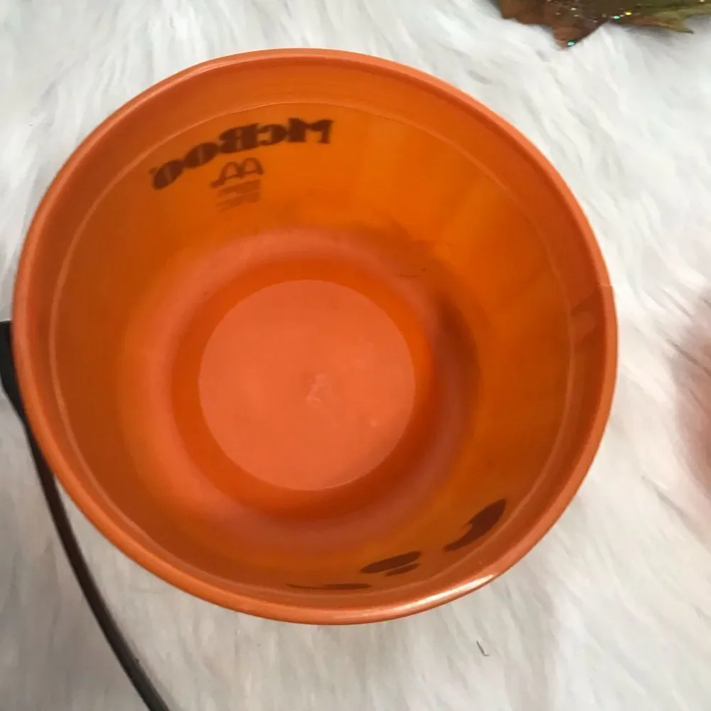 D 1980 McDonalds McBoo‎ Orange Halloween Pumpkin Happy Meal Pail